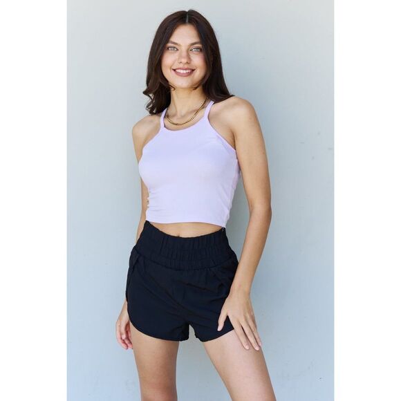 Ninexis Everyday Staple Soft Modal Short Strap Ribbed Tank Top In Lavender - Picture 1 of 5